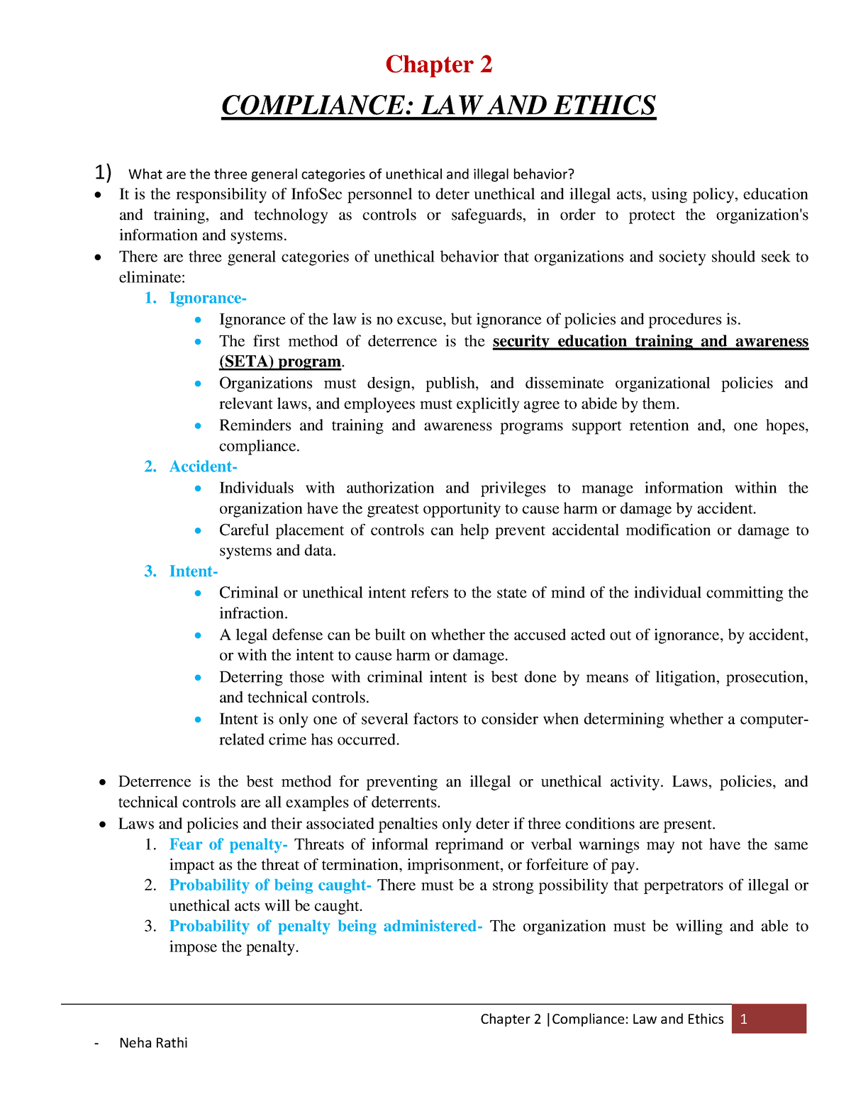 Chapter 2nohklk - Chapter 2 |Compliance: Law And Ethics 1 Chapter 2 ...