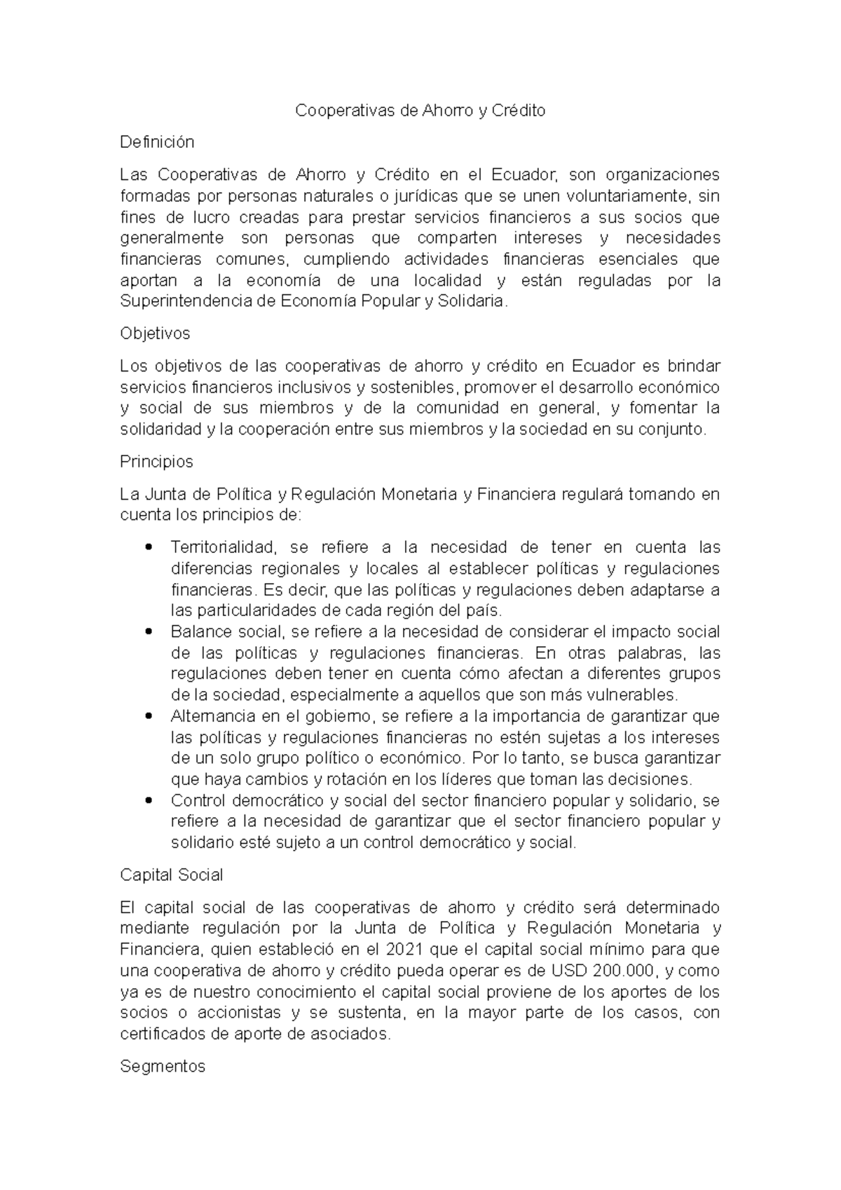 Cooperativas de ahorro y crédito - Cooperativas de Ahorro y Crédito ...