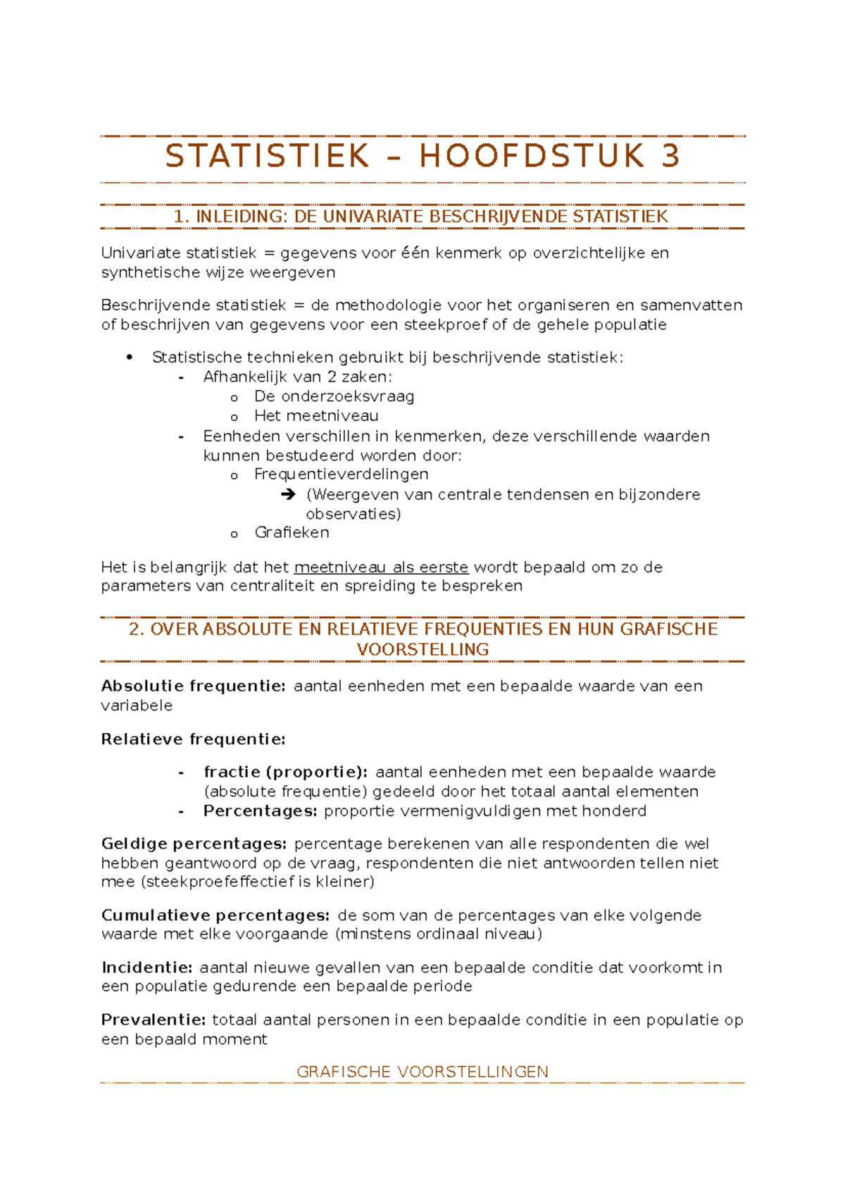Hoofdstuk 3 - STATISTIEK – HOOFDSTUK 3 ####### 1. INLEIDING: DE ...