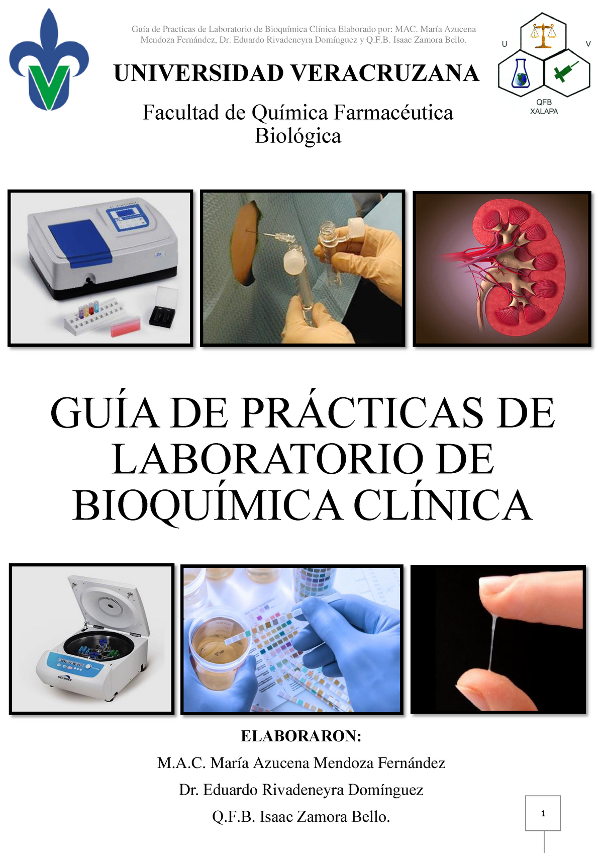 Guia De Bioquimica Clinica Laboratorio 1 Universidad Veracruzana GuÍa De PrÁcticas De