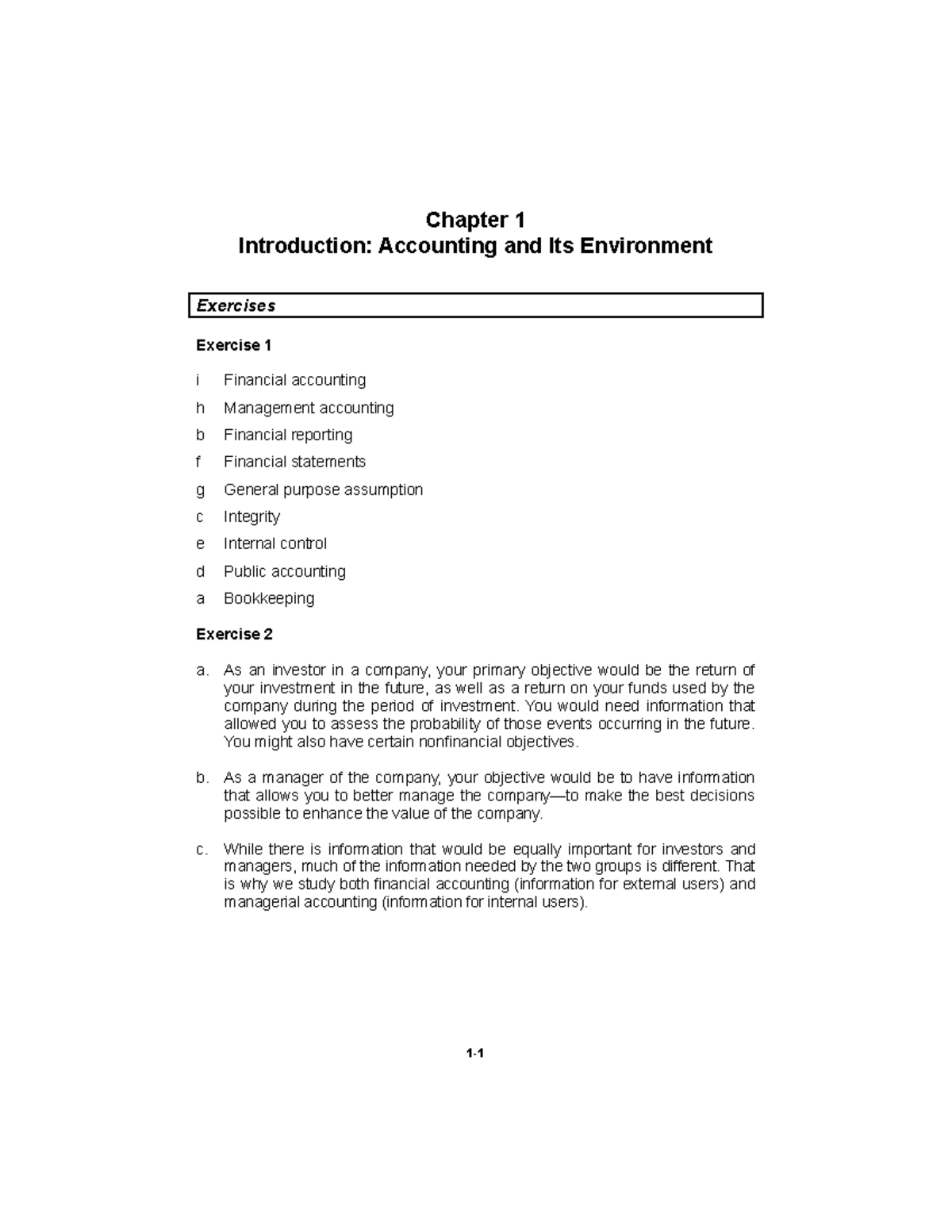 Chapter 01 Fundamentals of Acctg - Chapter 1 Introduction: Accounting ...