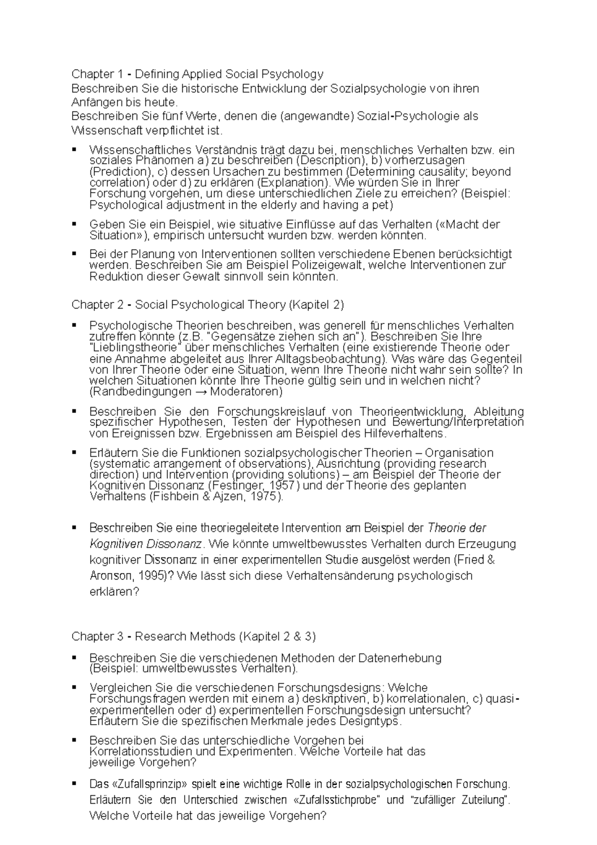 Alle Fragen vom Semester - Chapter 1 ‐ Defining Applied Social ...