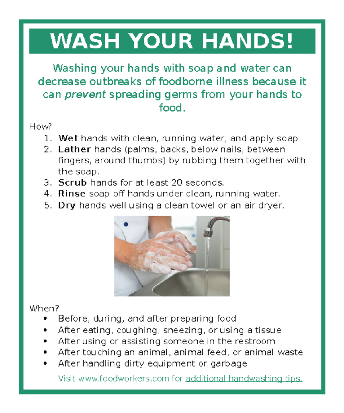 WASH YOUR Hands - Work - WASH YOUR HANDS! Washing your hands with soap ...