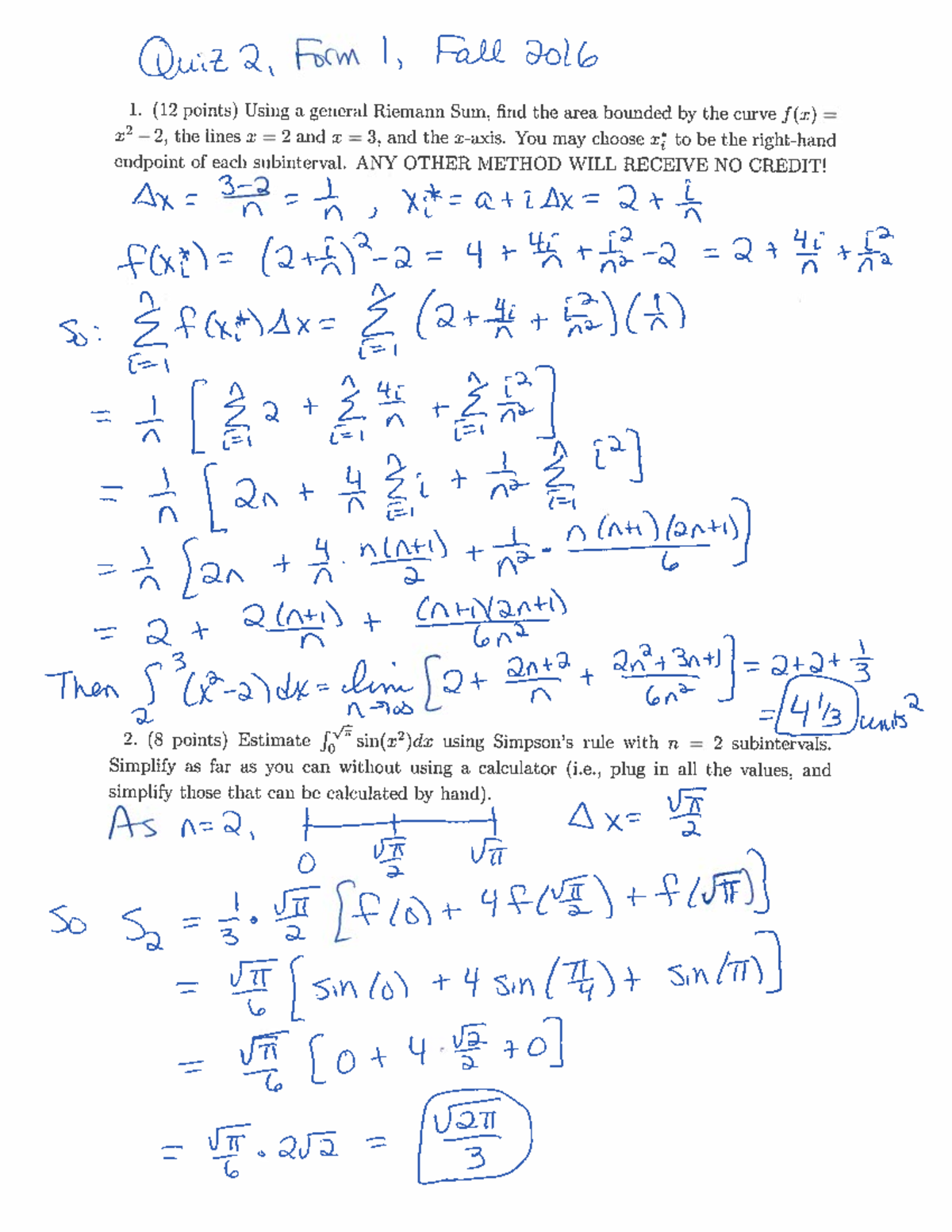 Quiz2 fa16 - Practice Quizzes - MATH1552 - Studocu