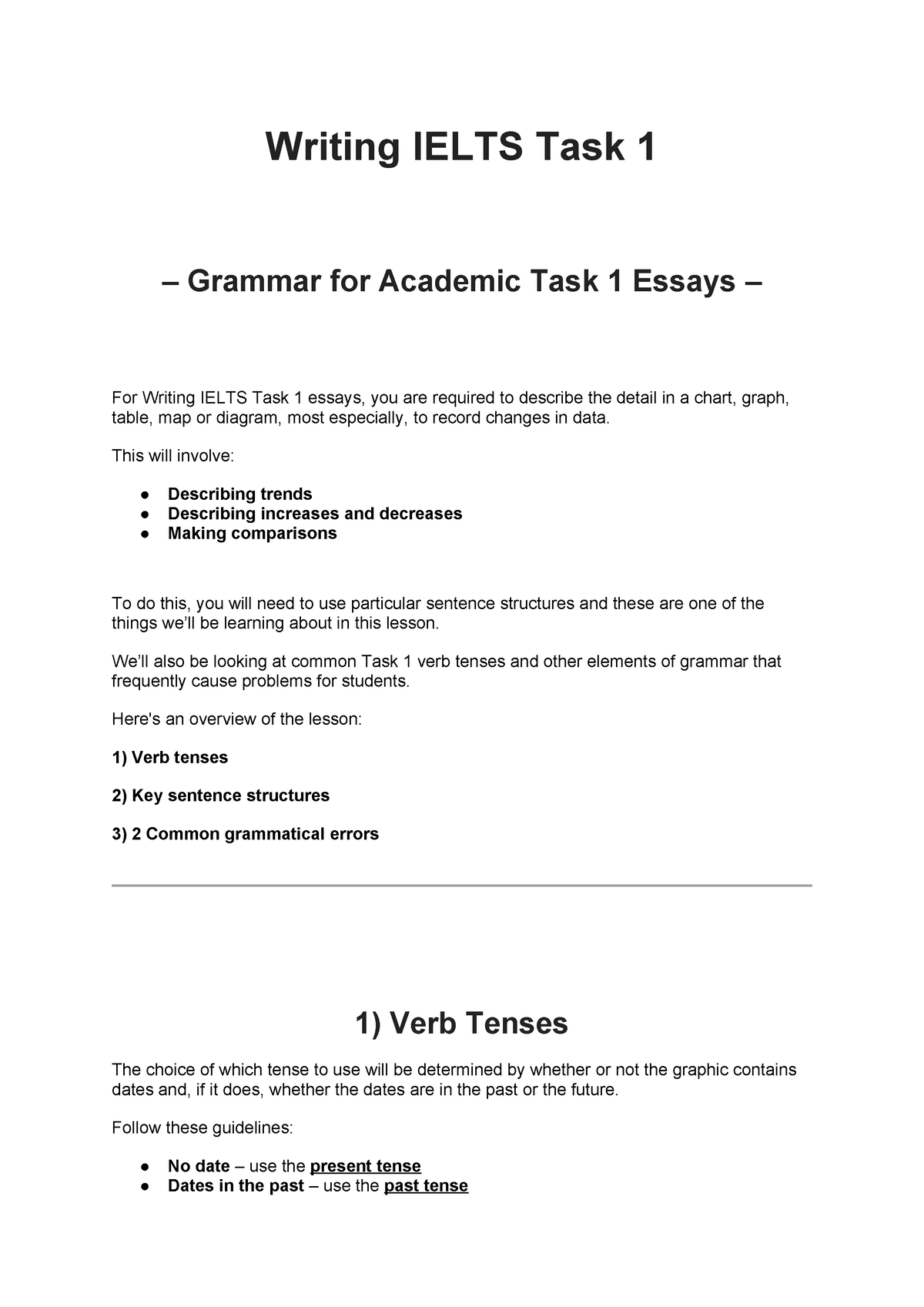 Writing Ielts Task 1 Grammar - Writing IELTS Task 1 – Grammar for