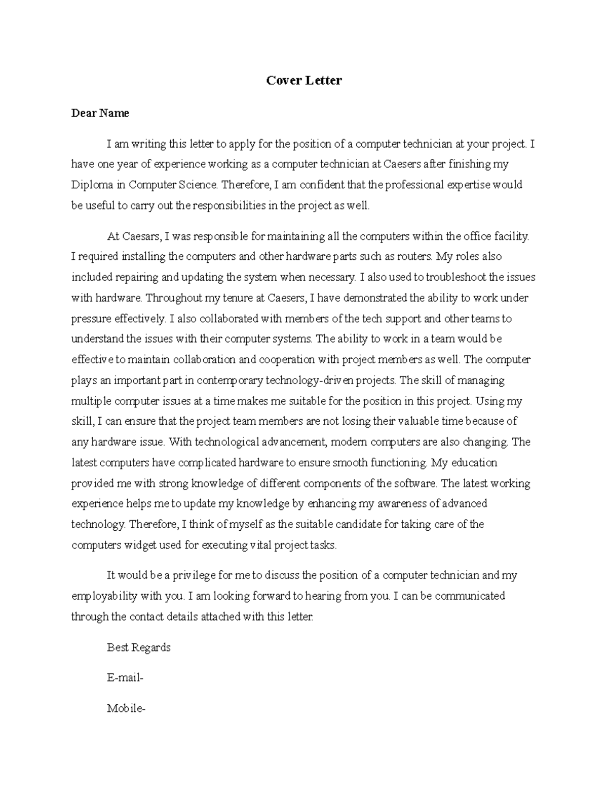 1637382975 366449110 - Assignment - Cover Letter Dear Name I am writing ...