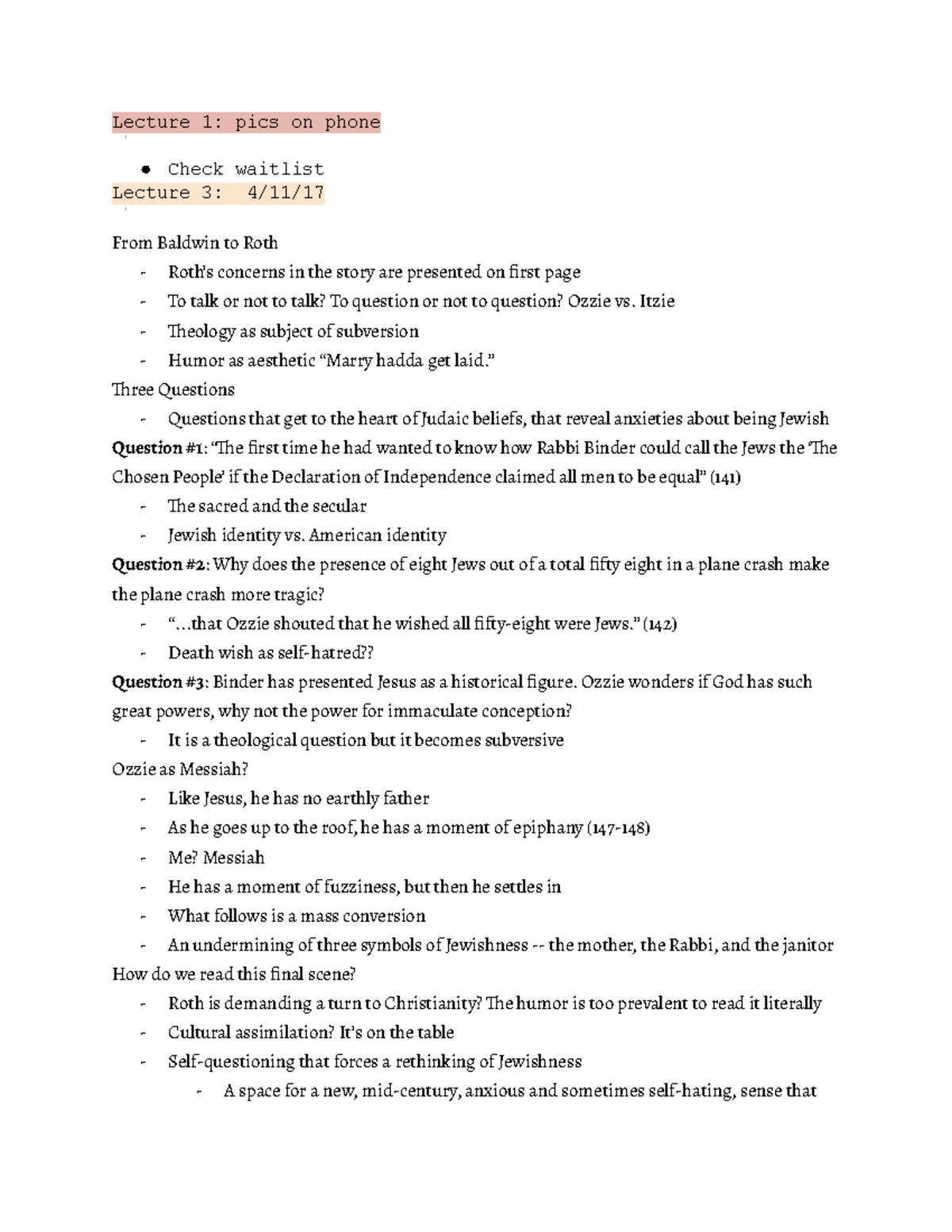 ASAM 5 Intro to Asian American Literature - Lecture Notes - Lecture 1 ...
