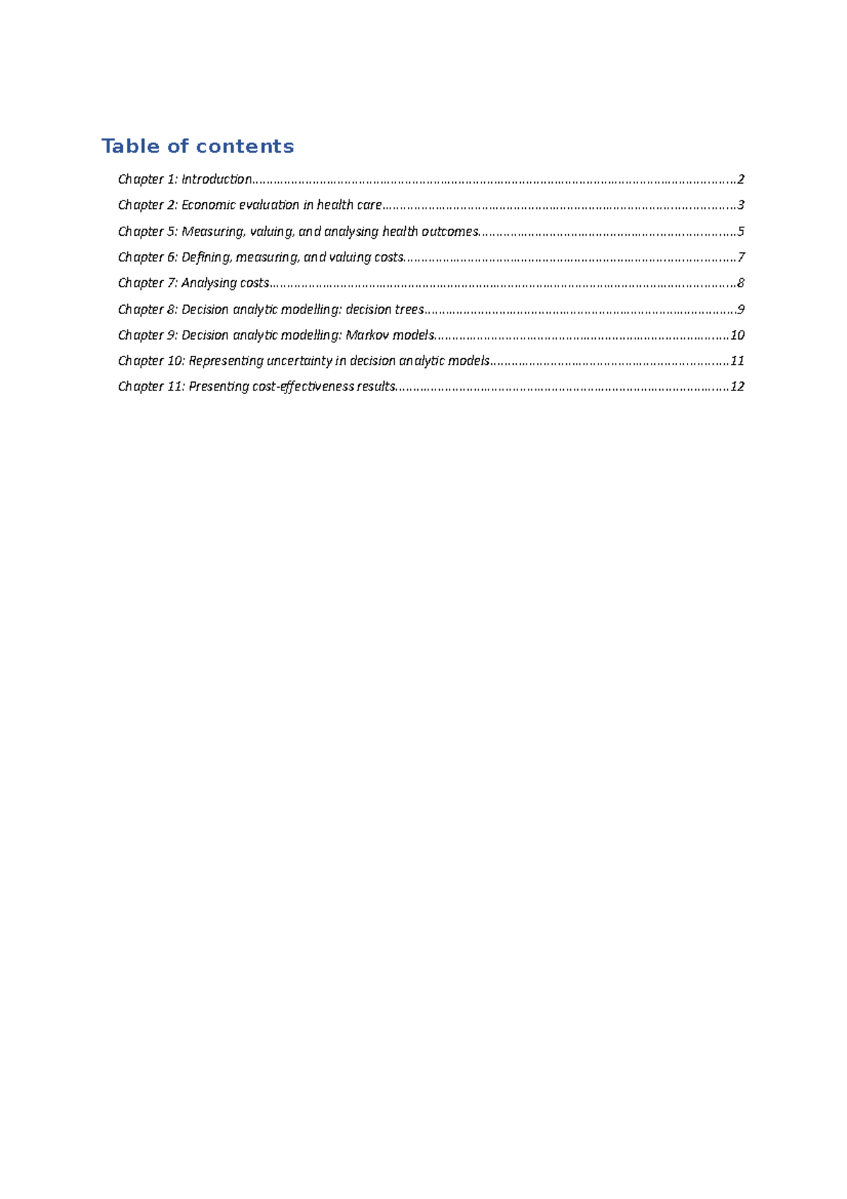 summary-book-applied-methods-of-cost-effectiveness-analysis-in