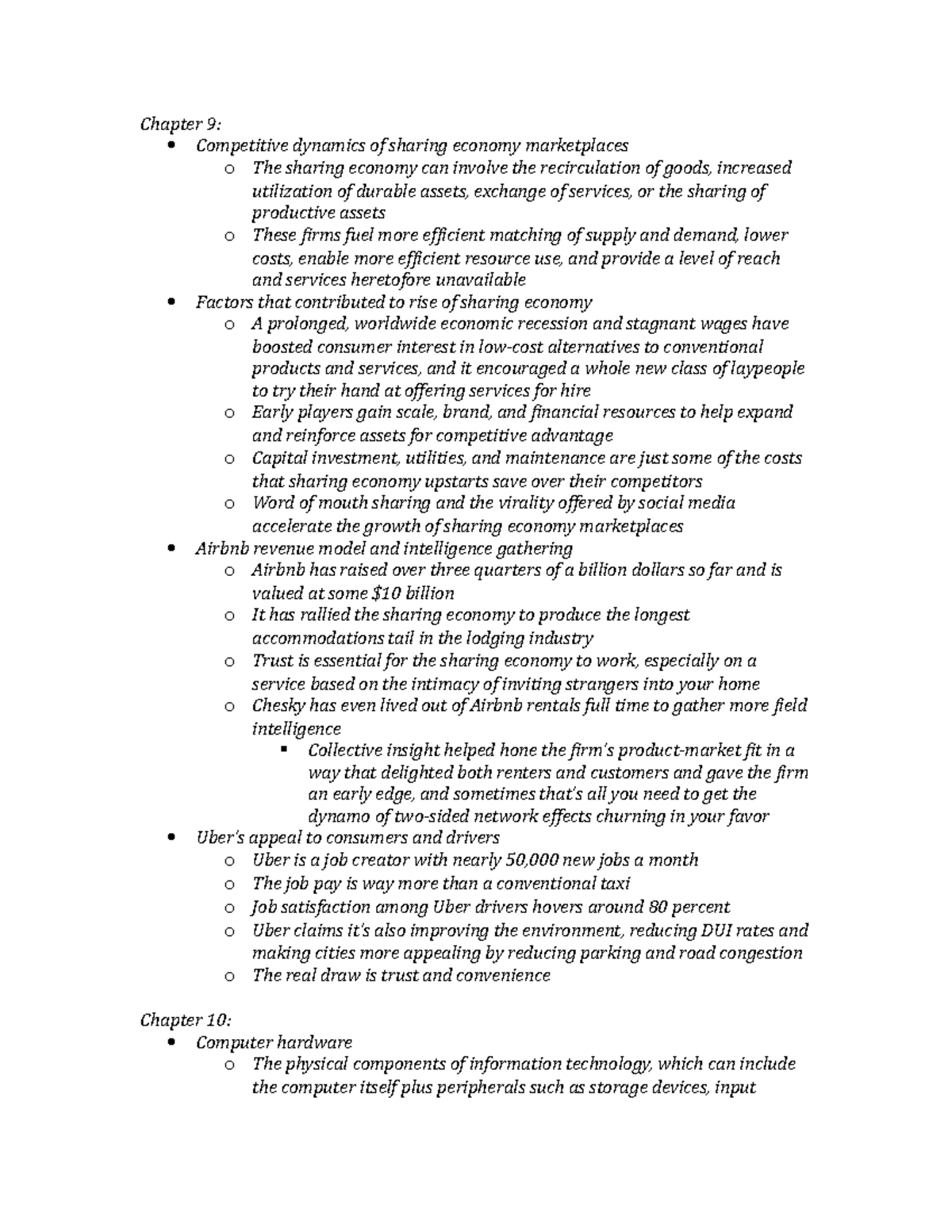 ACC Final Study Guide Summary Financial Accounting Chapter 9