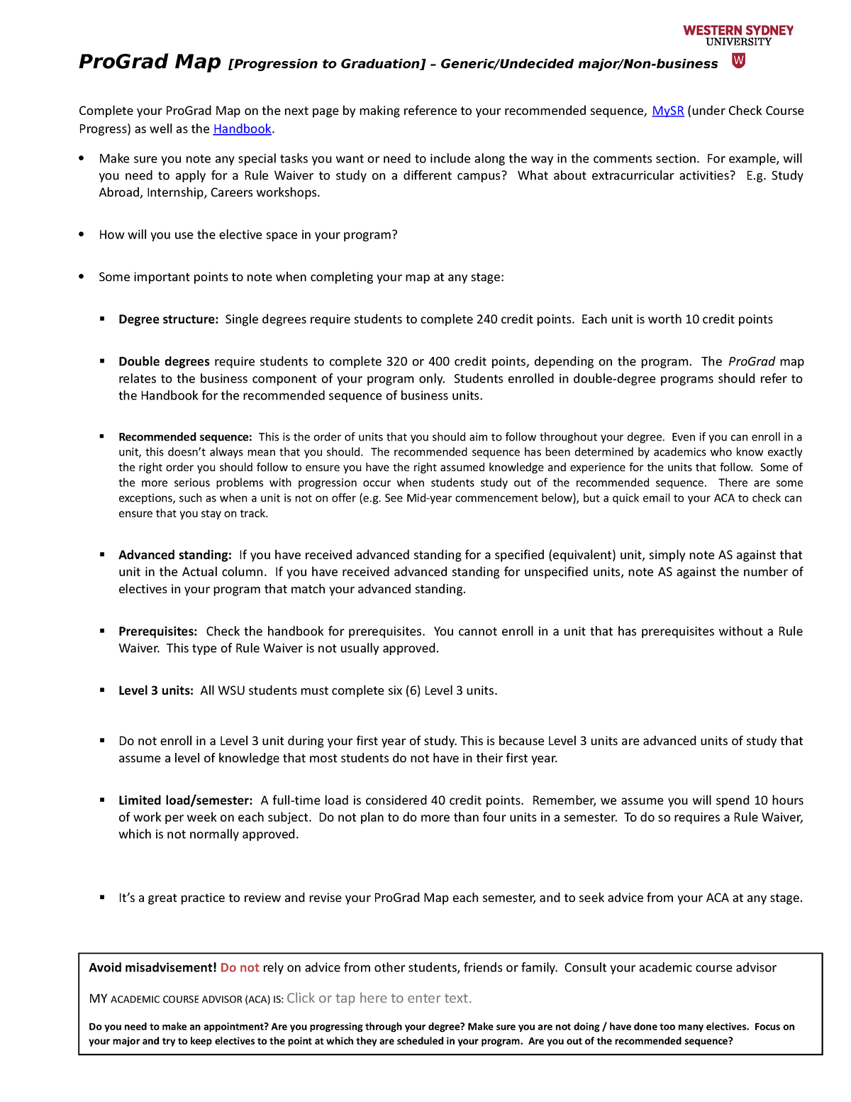 Pro Grad map - Generic UEH(1) - ProGrad Map [Progression to Graduation ...