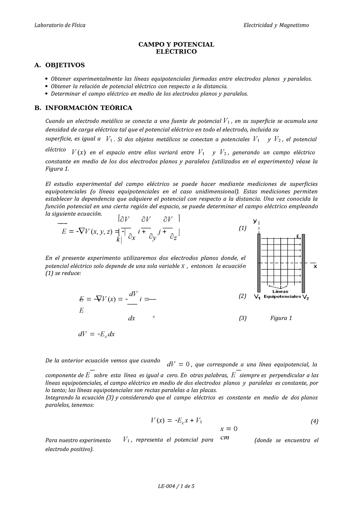 LAB Fisica 3 Campo Y Potencial Electrico Room02 - CAMPO Y POTENCIAL ...