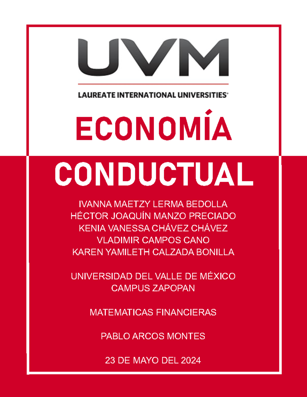 Proyecto Final Matematicas Financieras 2ndo Parcial - ECONOMÍA
