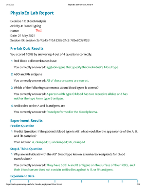 Lab5 Handout - Blood Vessels - BIO 212L - Studocu