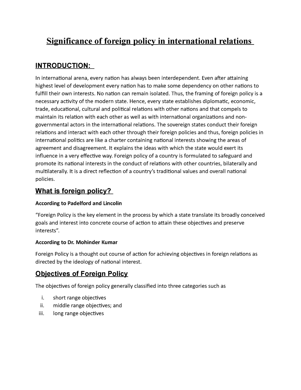 foreign policy analysis master thesis