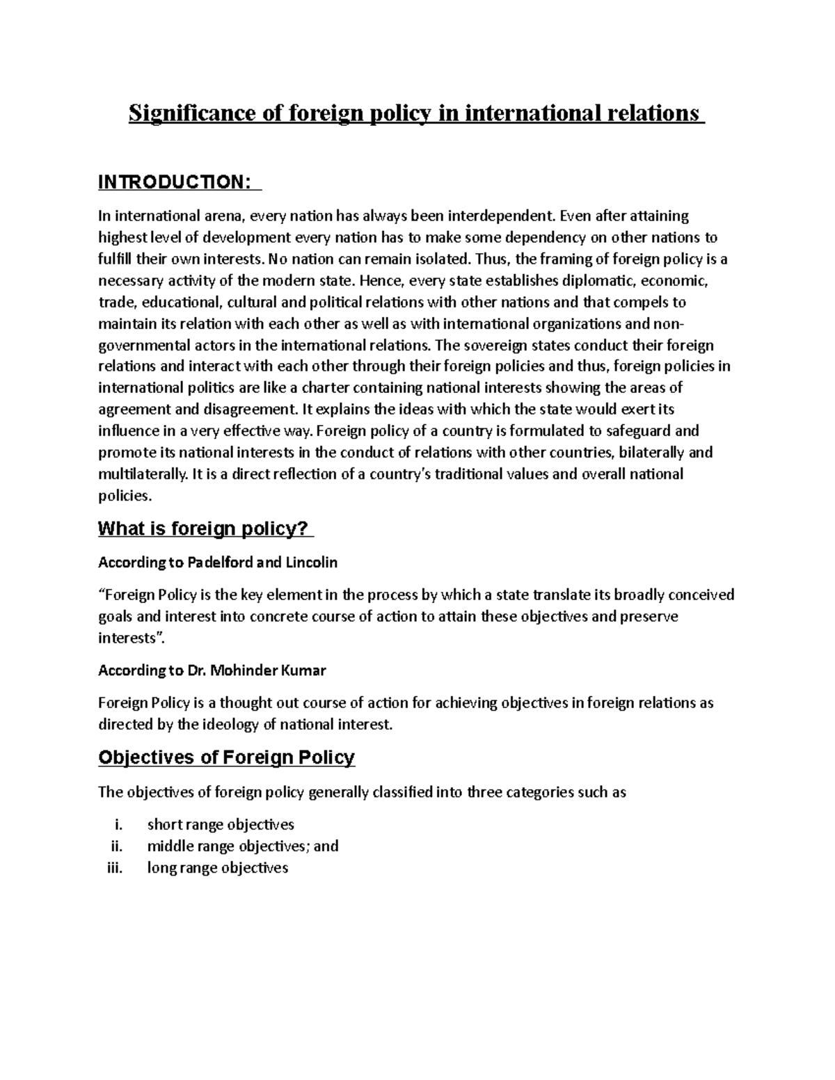 foreign policy analysis master thesis