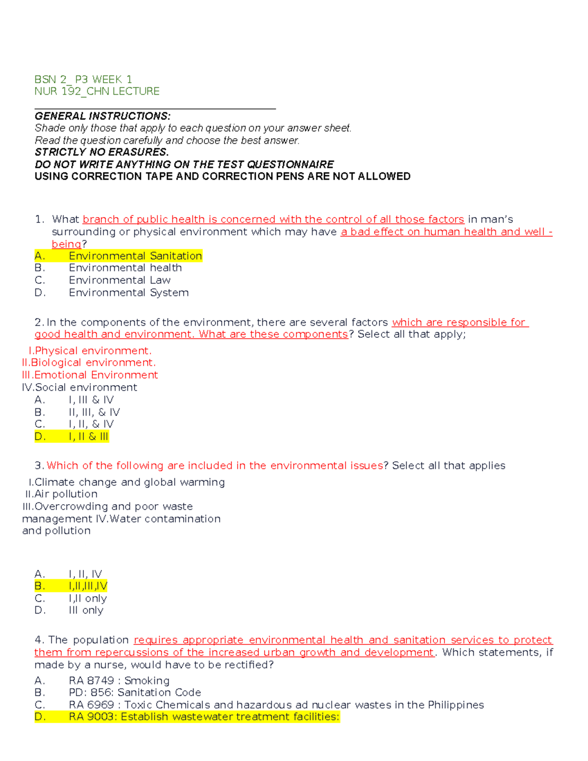 P3-CHN - This form is answers for NUR 192 - BSN 2_ P3 WEEK 1 NUR 192 ...