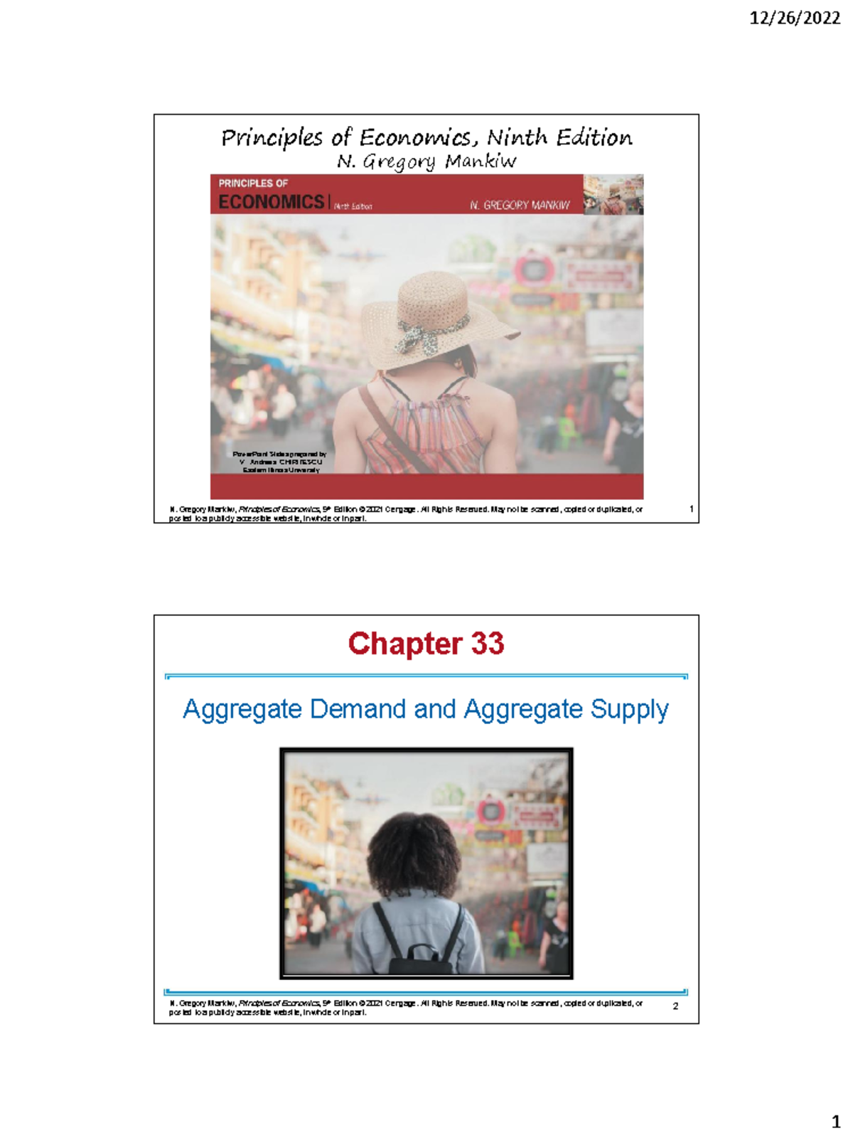 Chapter 33 Aggregate Demand and Aggregate Supply - N. Gregory Mankiw ...