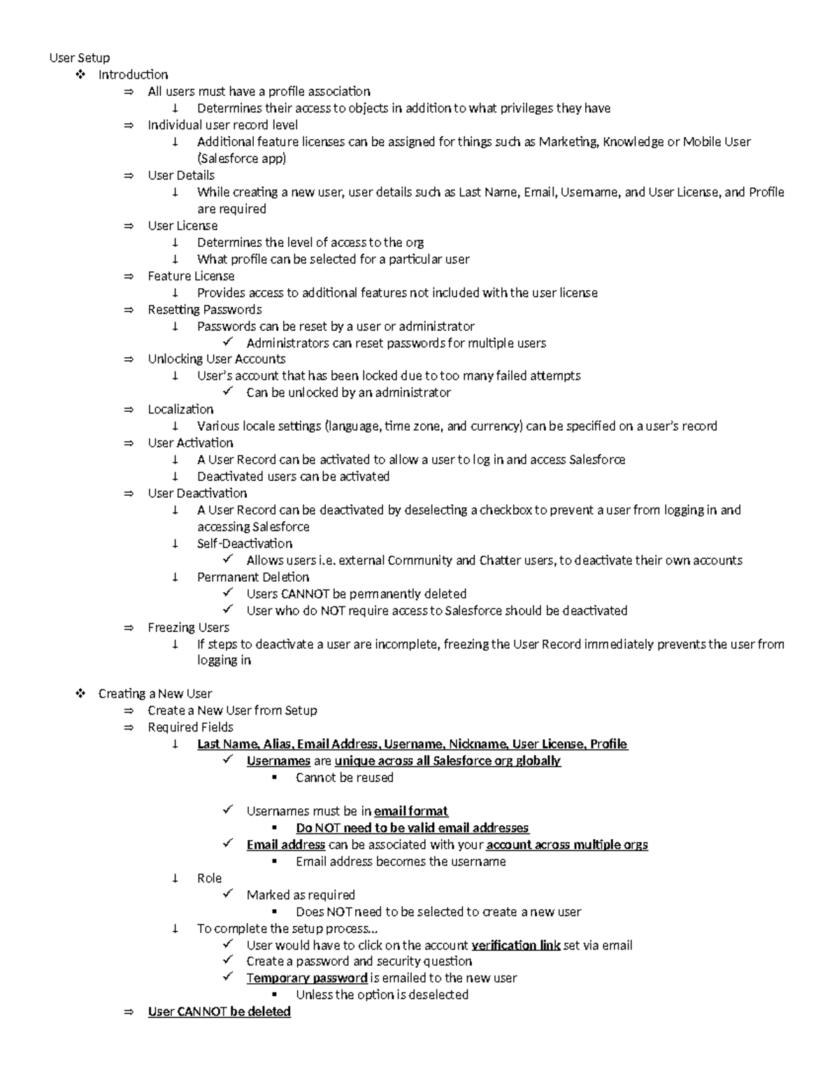 User Setup - User Setup Introduction All users must have a profile ...