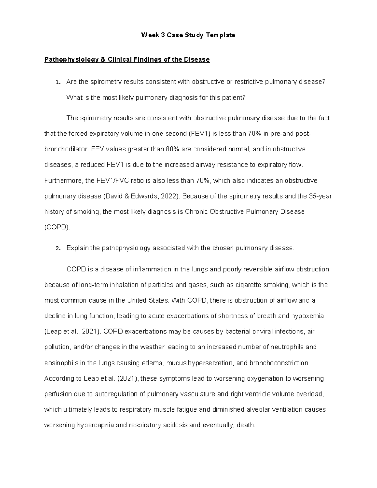 NR507 Week3 Case Study Final - Pathophysiology & Clinical Findings of ...
