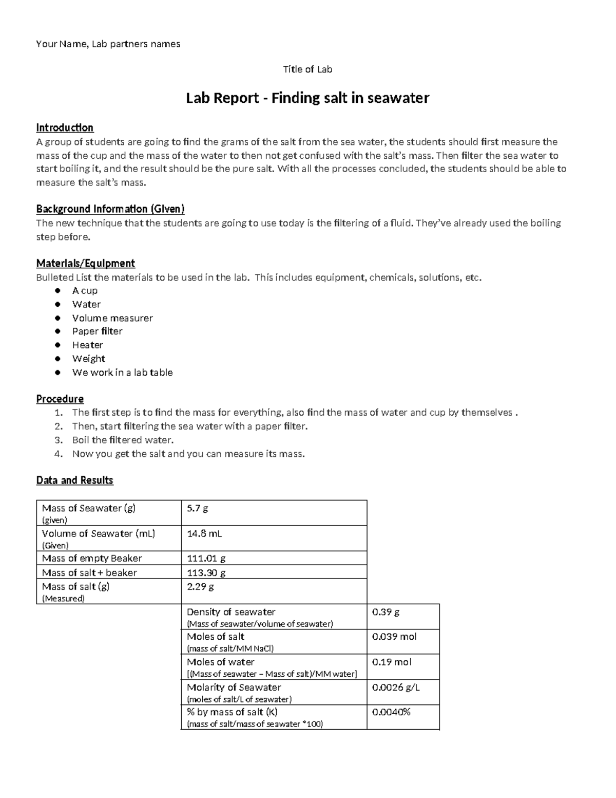 Copia de Taylor Smith - Laboratory Report Guideline jgs 2223 - Your ...