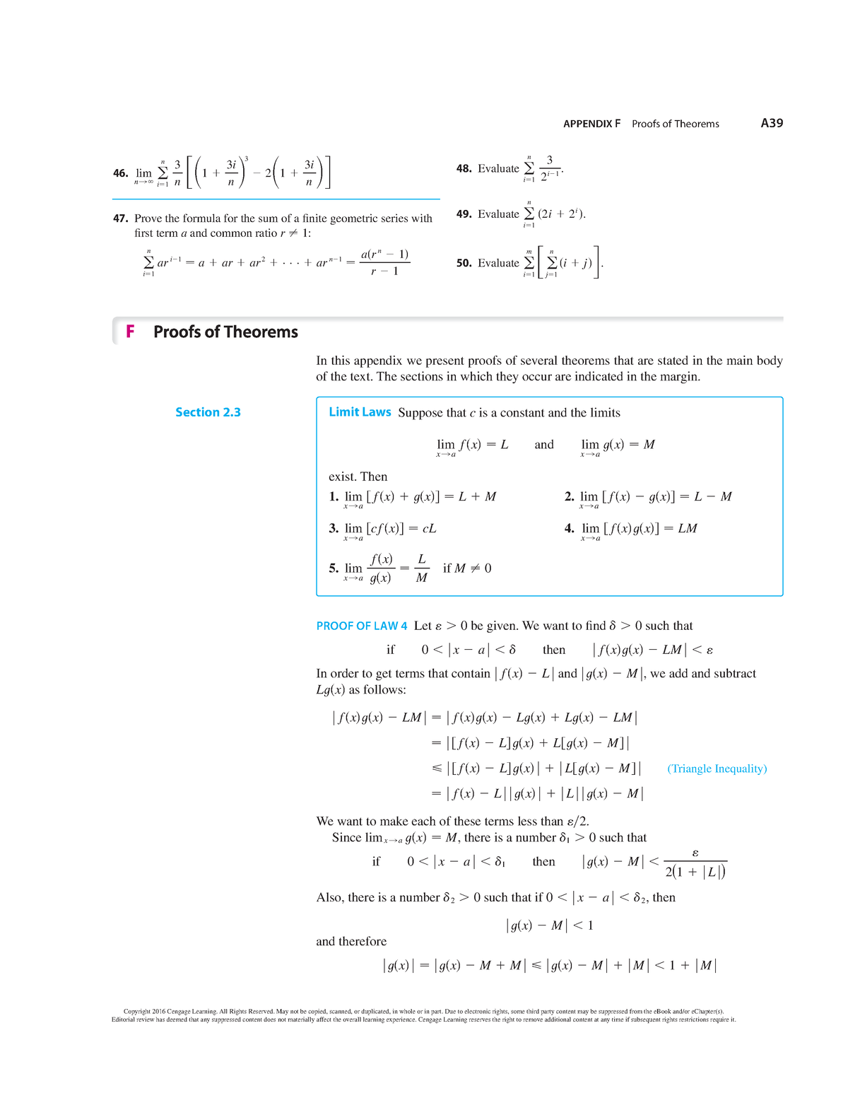 Proofs of some theorems - ####### APPENDIX F Proofs of Theorems A 39 ...