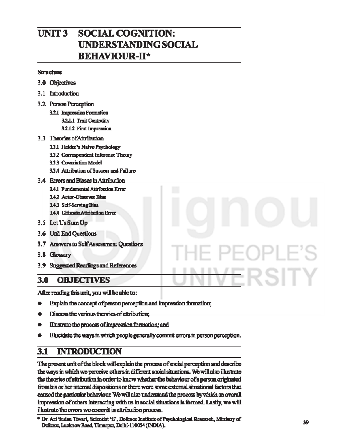 B-2U-3 - Study Material - Introduction To Social Psychology - Studocu