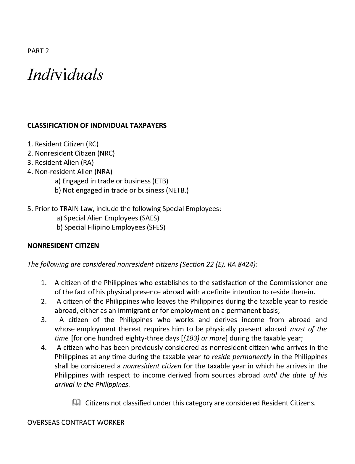 individual-taxpayer-part-2-indi-vi-duals-classification-of-individual