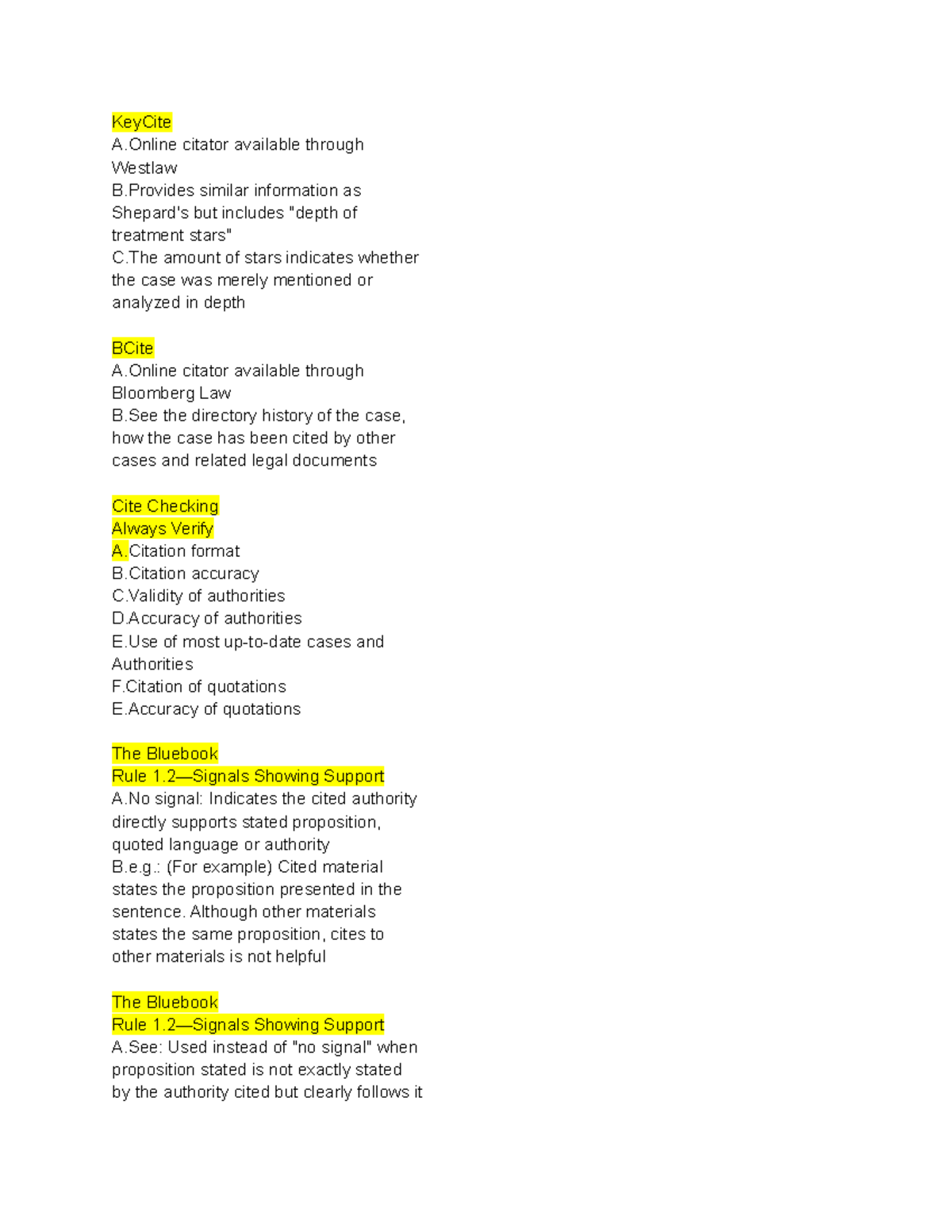 PSCI 211 chapter 9 part 2 - KeyCite A citator available through Westlaw ...