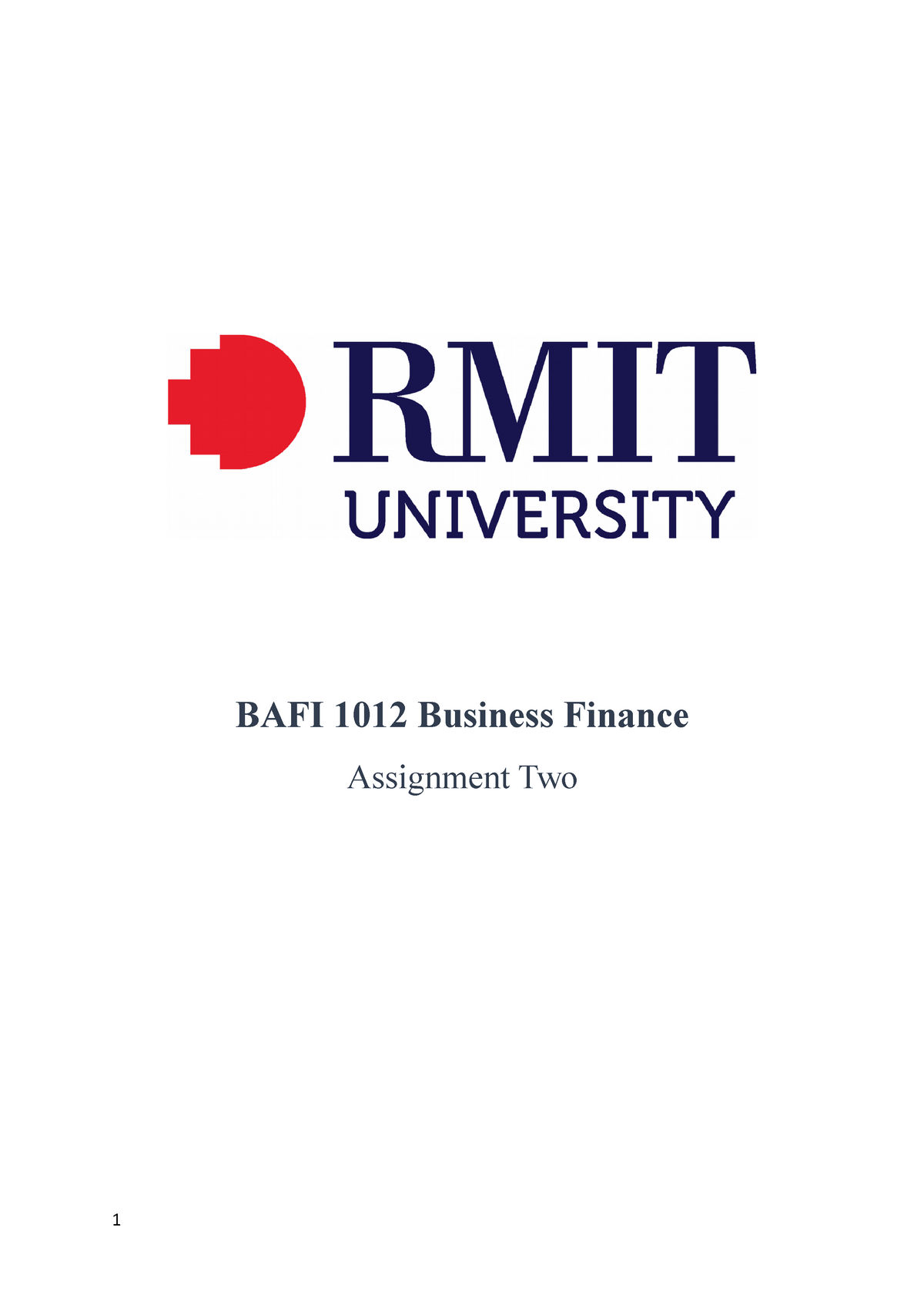 mba finance assignment pdf