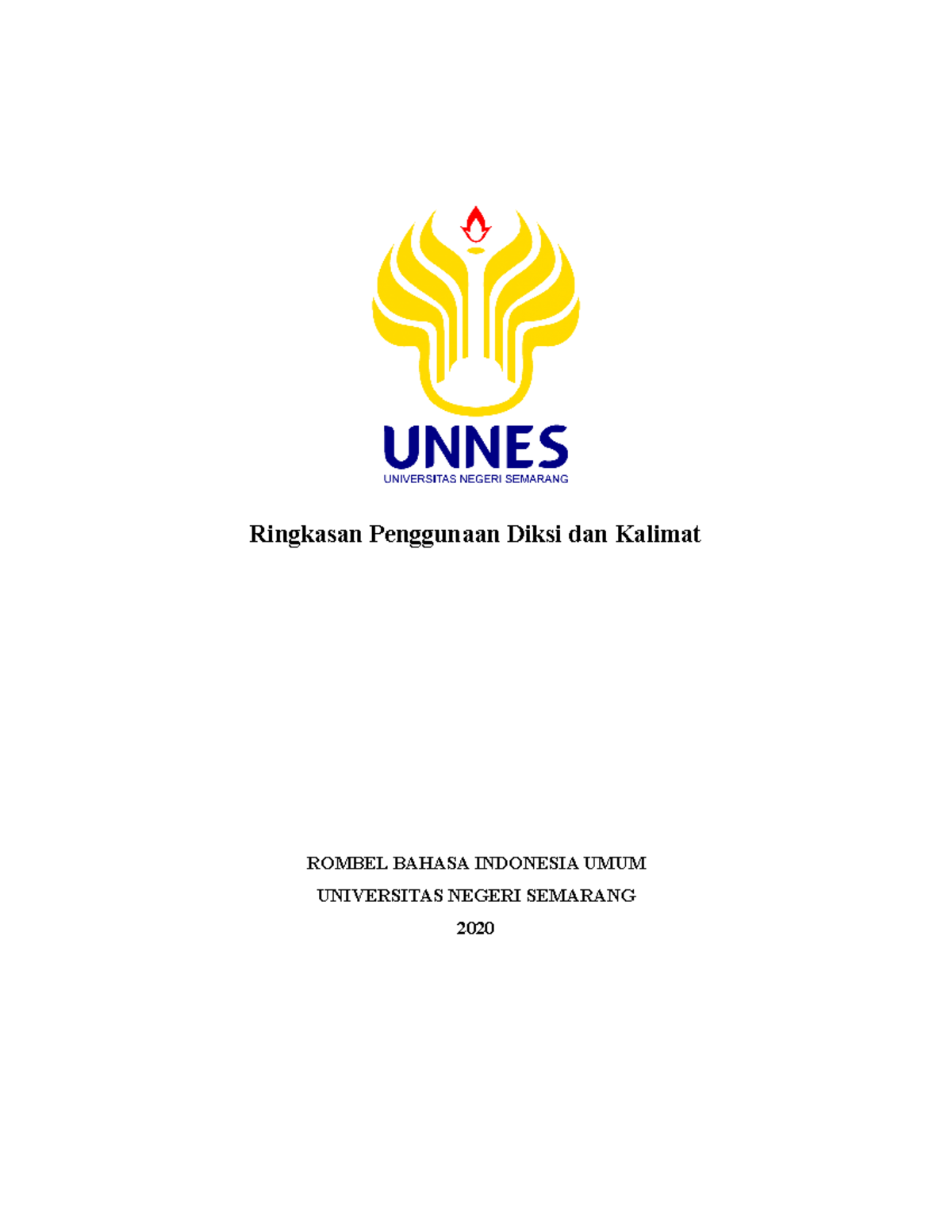 Ringkasan Penggunaan Diksi Dan Kalimat - Penggunaan Diksi A. Pengertian ...