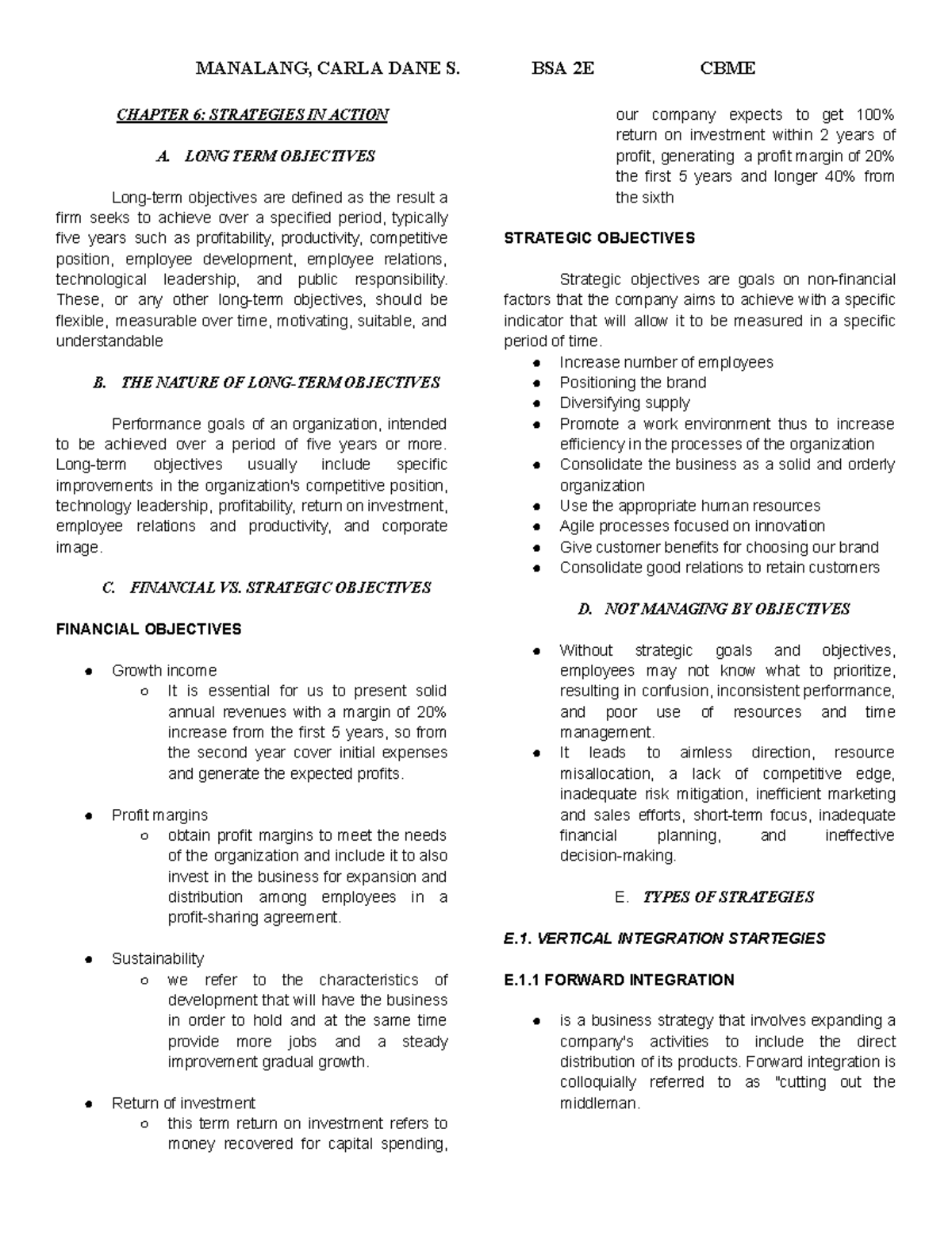 CBME (Chapter 6) - lecture - MANALANG, CARLA DANE S. BSA 2E CBME ...
