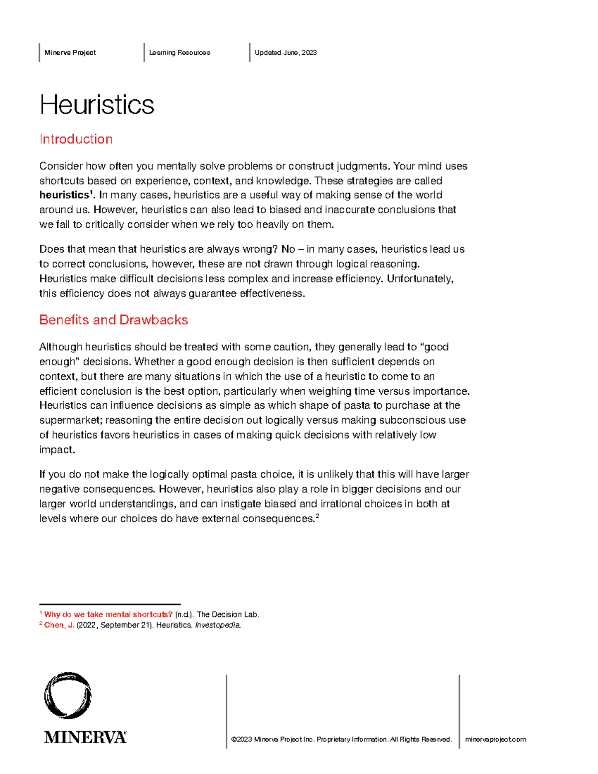 Heuristics - taller - Heuristics Introduction Consider how often you ...