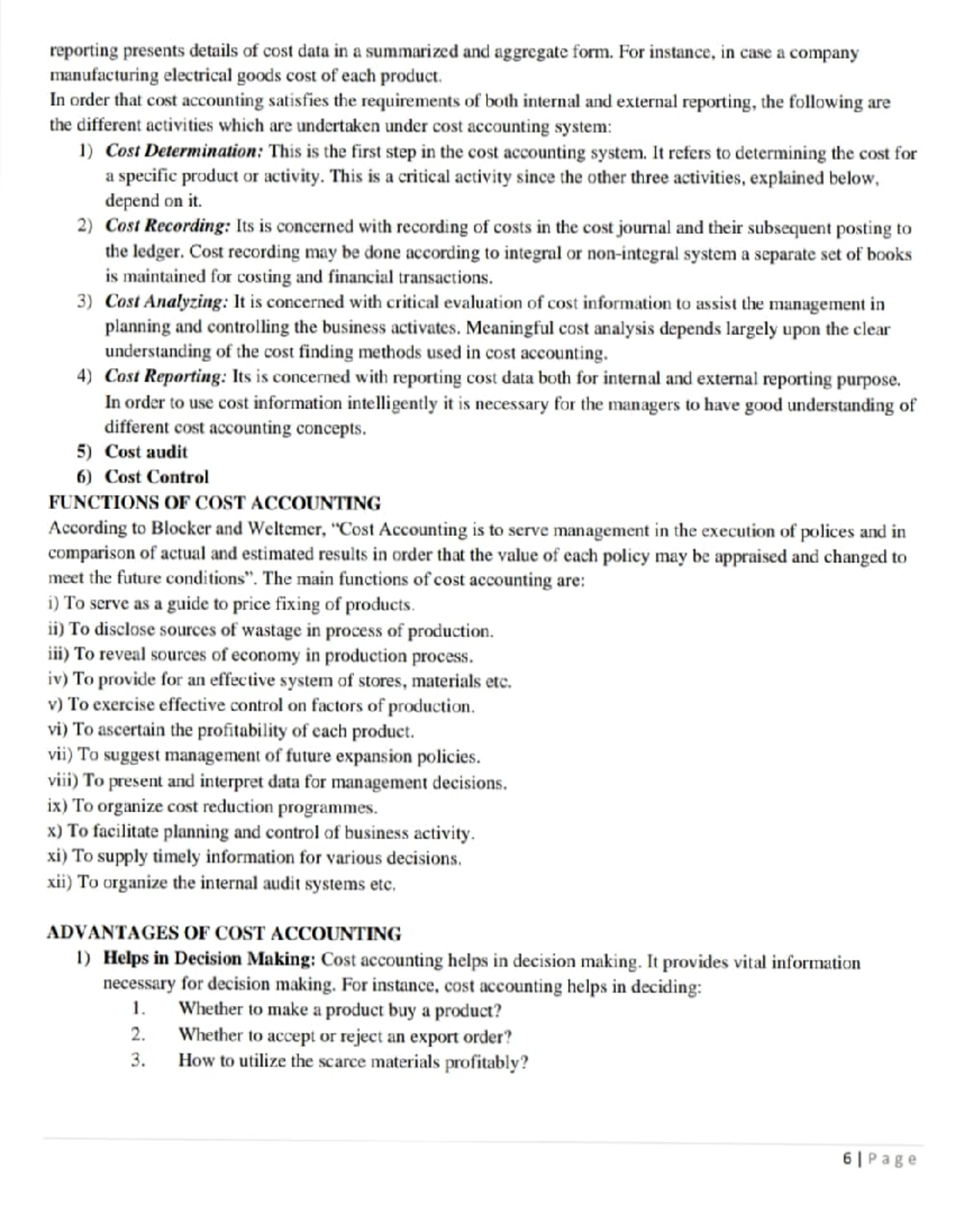 Cost Accounting 2 - Lecture Notes Module 2 - Reporting Presents Details ...