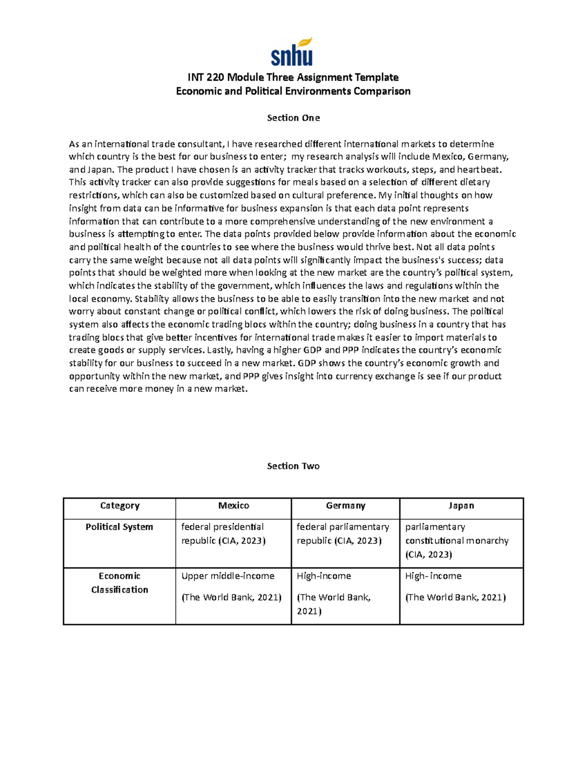 INT 220 Module Three Assignment Template - INT 220 Module Three ...