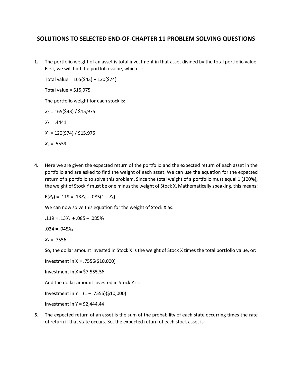 SOL CHAP 11 - Trắc Nghiệm Chương 1 - SOLUTIONS TO SELECTED END-OF ...