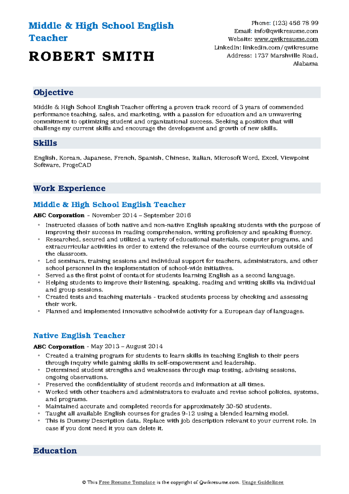 English-teacher-1556855141 - Middle & High School English Teacher ...