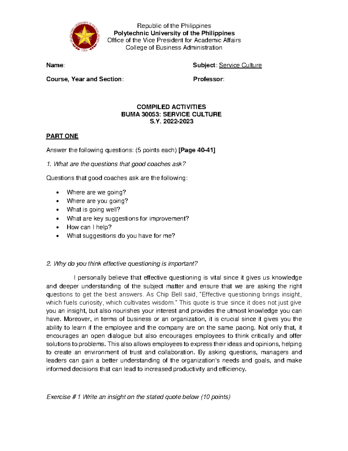 SERV CULT - Activities - Hope this will help your academic journey 