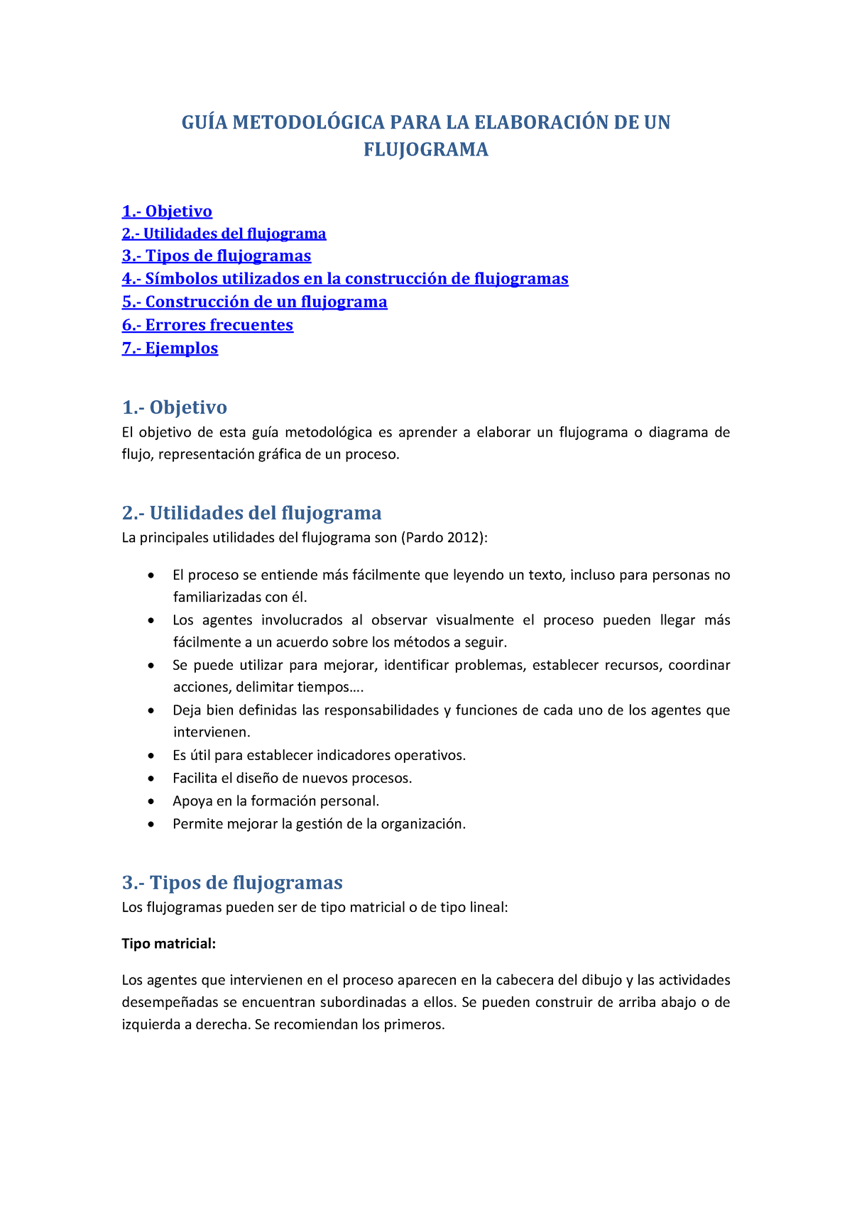 GUIA Metodológica PARA LA Elaboración DE UN Flujograma - GUÕA METODOL ...