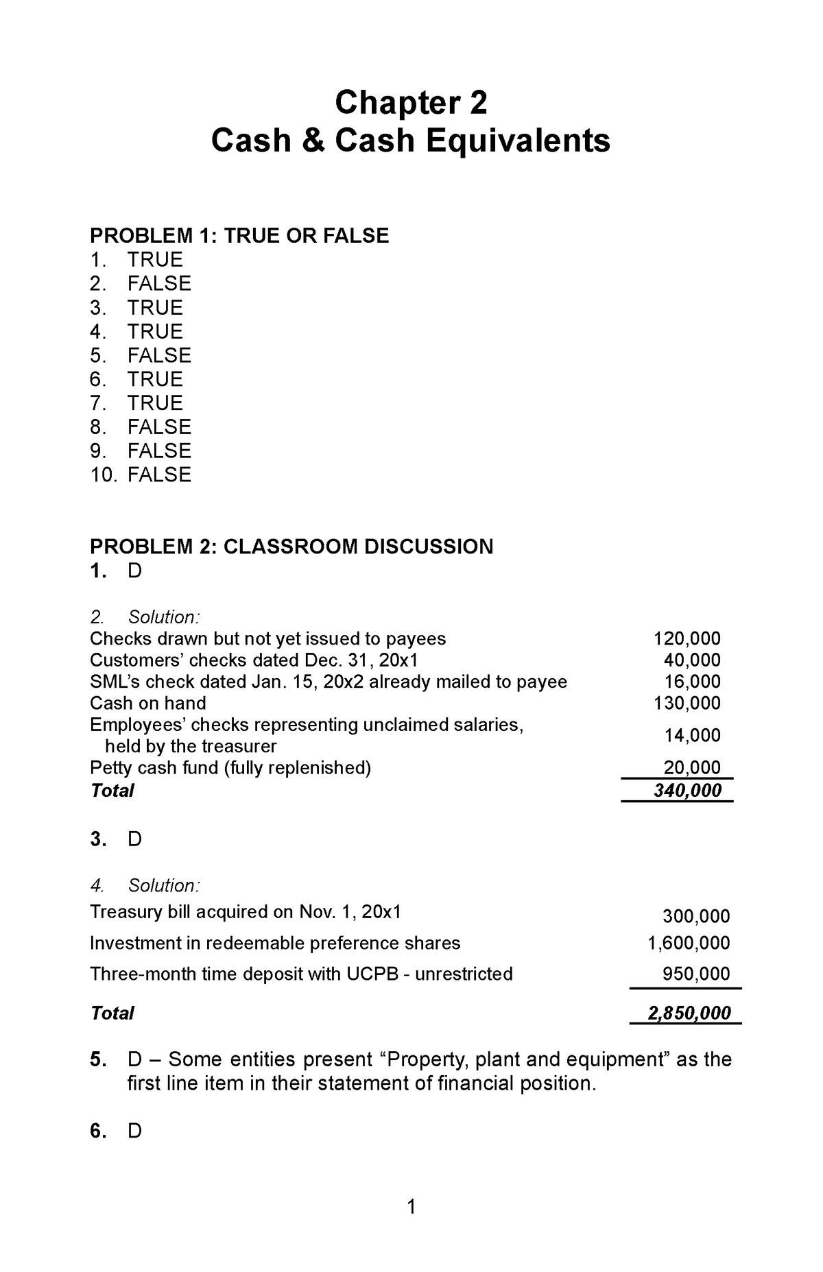 Chapter 2 CASH CASH Equivalents IA PART 1A - Chapter 2 Cash & Cash ...