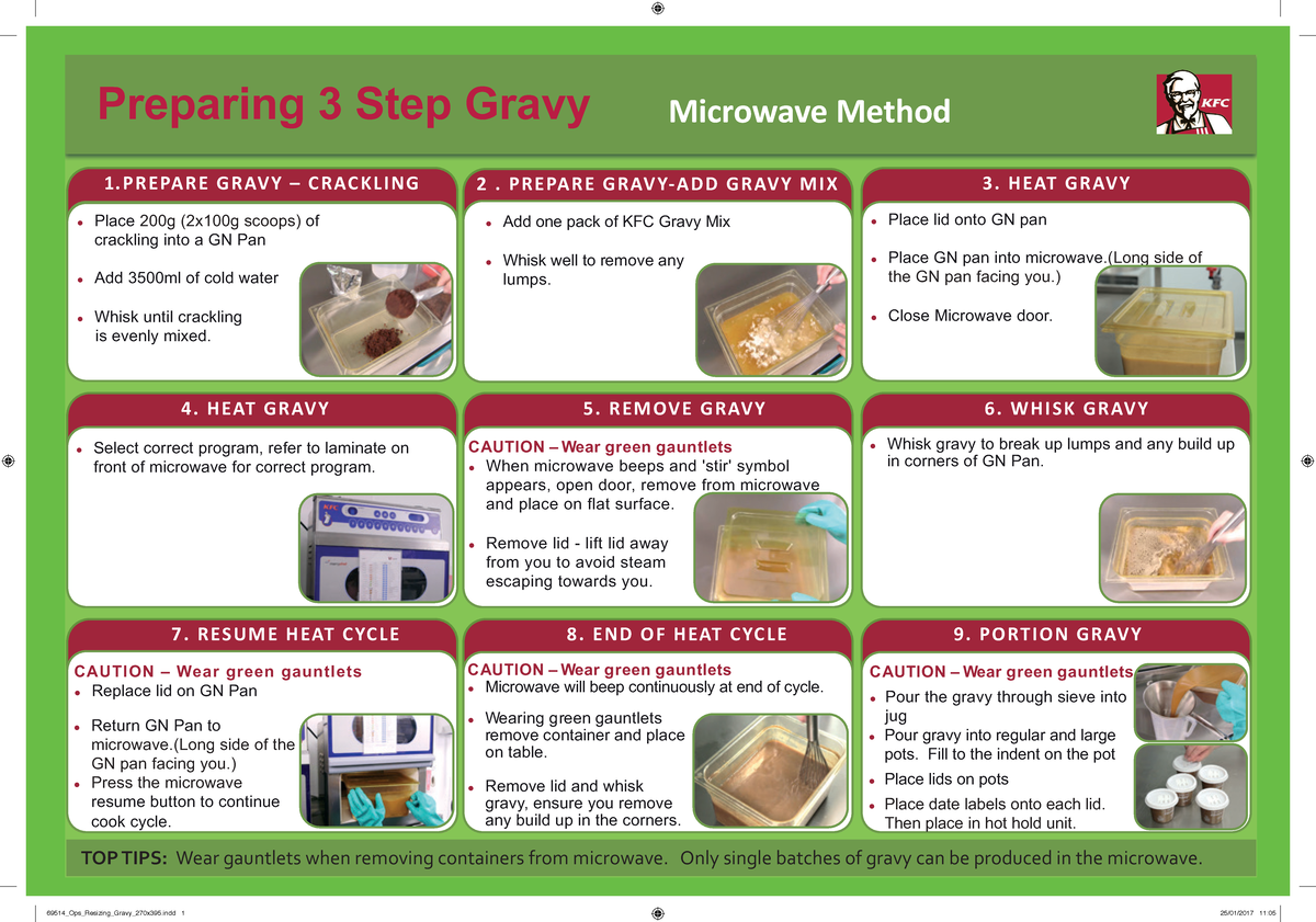 KFC263 - Middle Preparing Gravy - Preparing 3 Step Gravy Microwave
