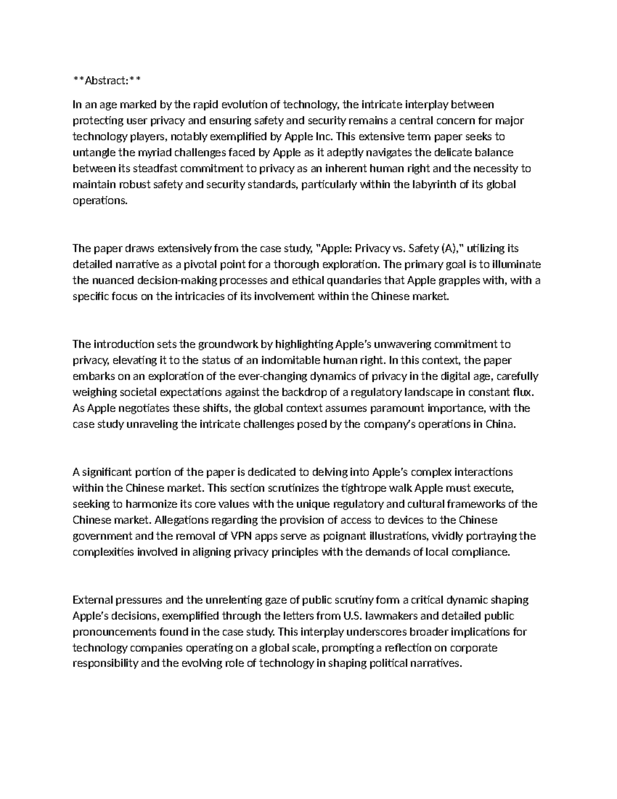 Draft 1 - Abstract: In an age marked by the rapid evolution of ...
