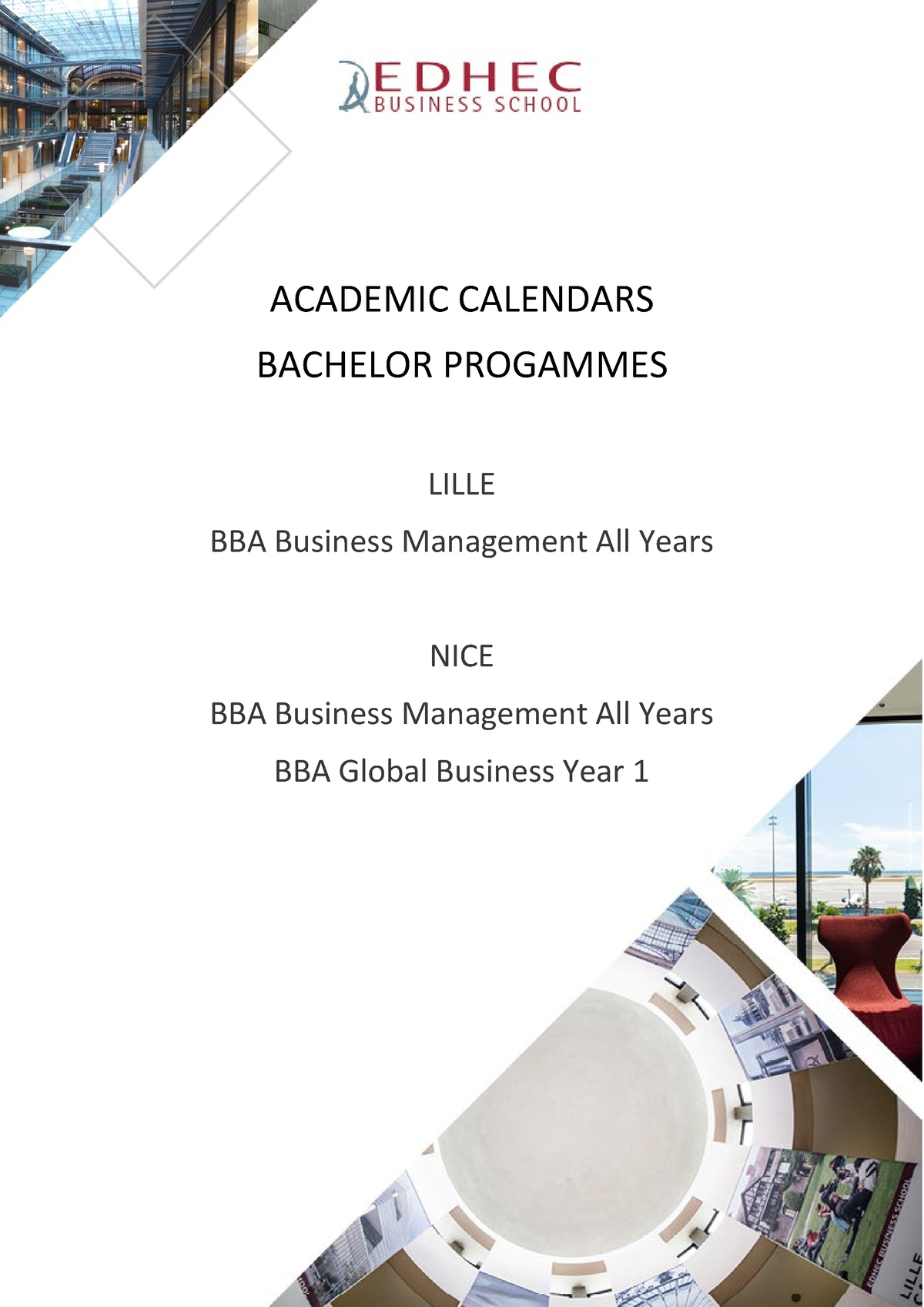 23.24 Academic Calendar BBA Edhec Business Management ALL