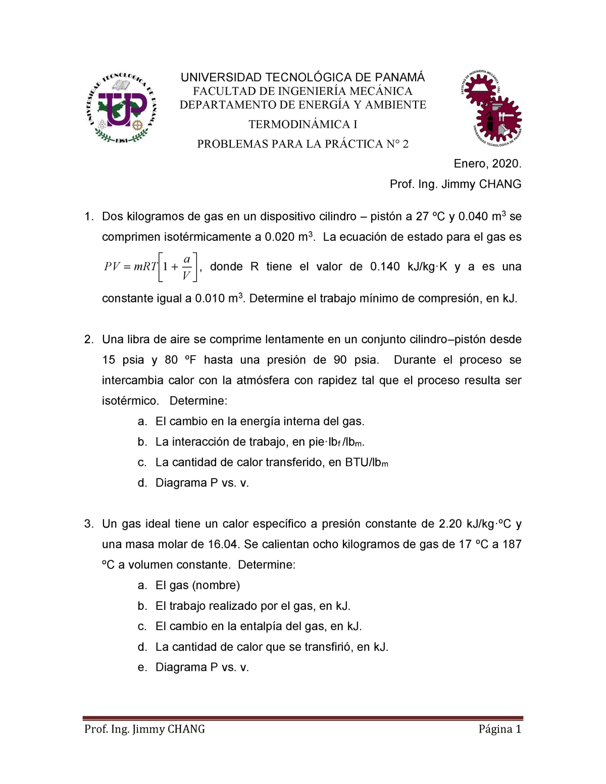 Practica N 2 Procesos Termodinamicos Studocu