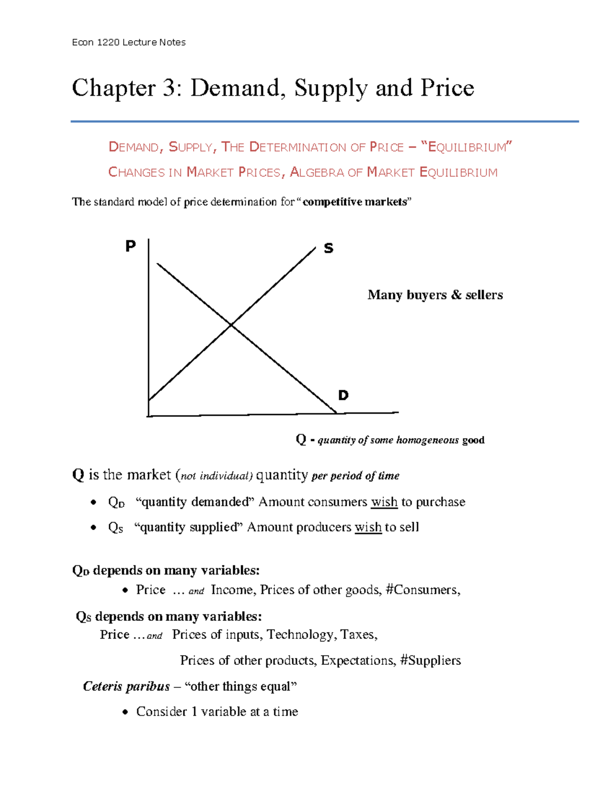 Ch03 - lecture note for class of chapter 03 - Econ 1220 Lecture Notes ...