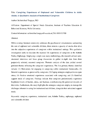 Handout FOR EBD Course - Chapter One Education of persons with ...