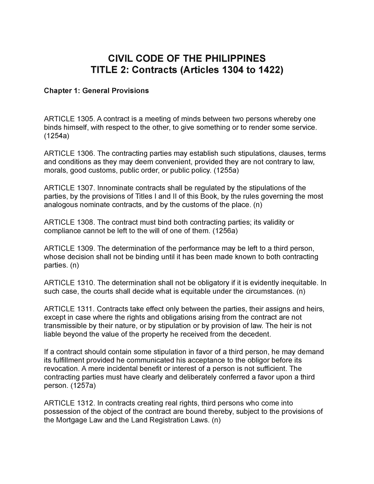 codal-provisions-on-contracts-articles-1305-to-1422-civil-code-of-the