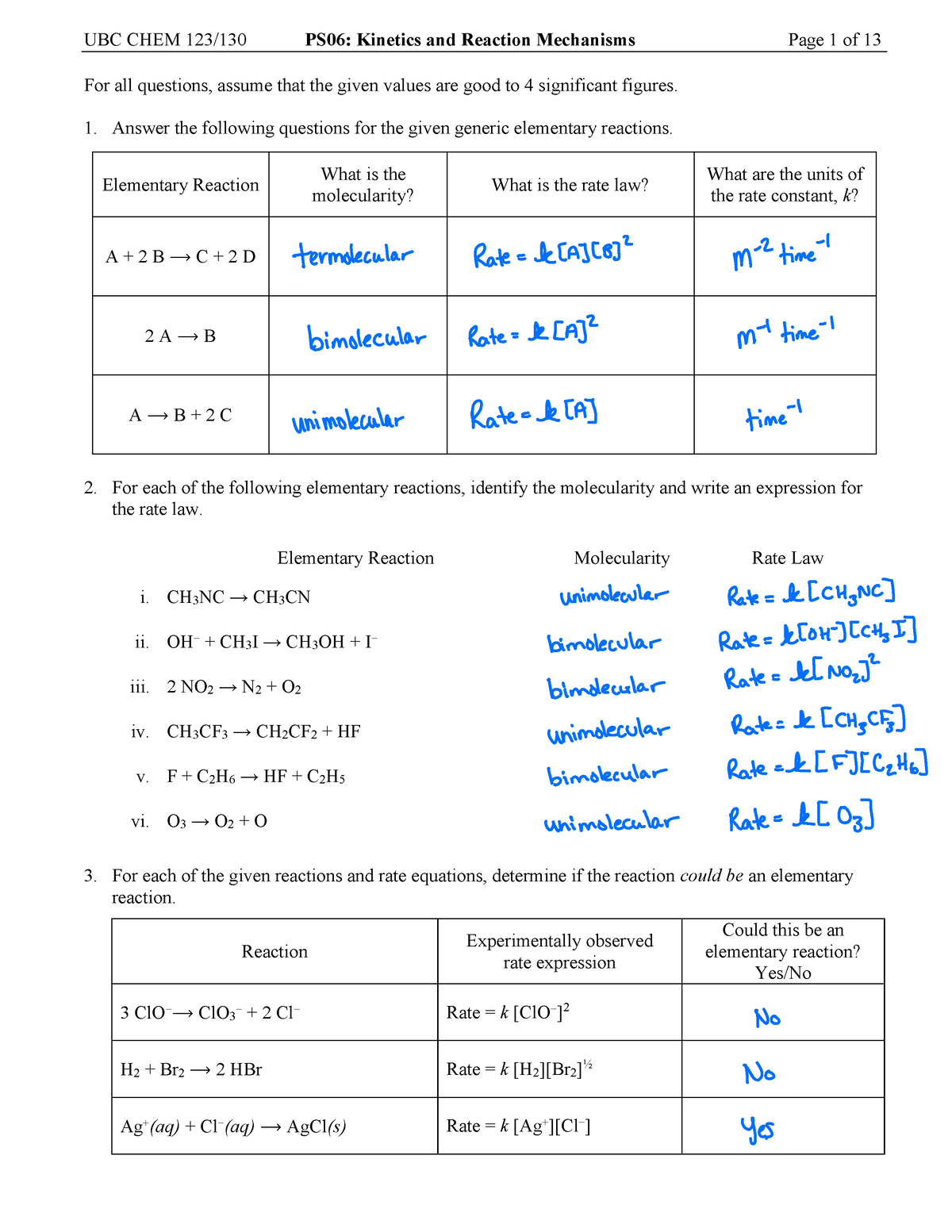 PS06 Mechanisms Solutions For all questions assume that the