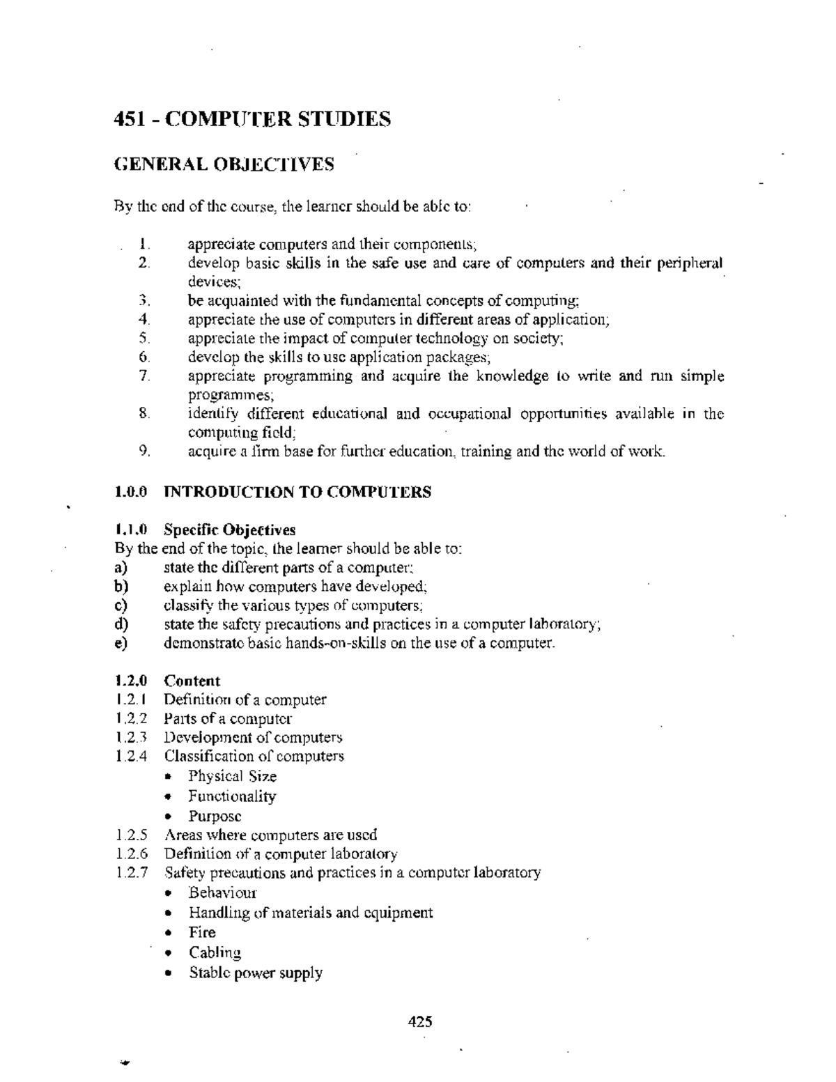 Computer- Studies- Syllabus - Computer Science - Studocu