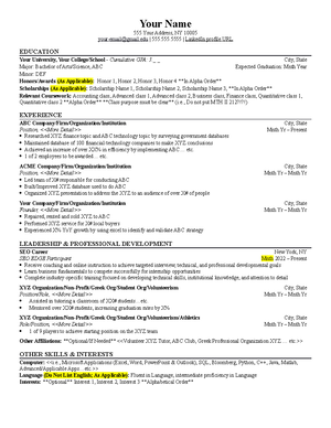 creative resume nyu