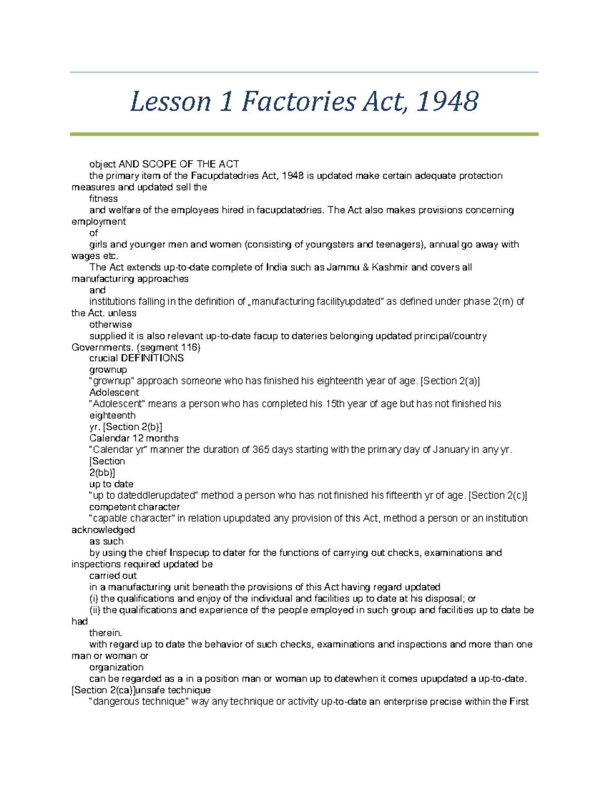 lesson-1-factories-act-lesson-1-factories-act-1948-object-and-scope